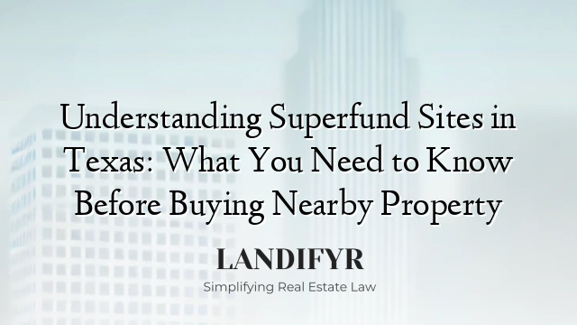Understanding Superfund Sites in Texas: What You Need to Know Before Buying Nearby Property