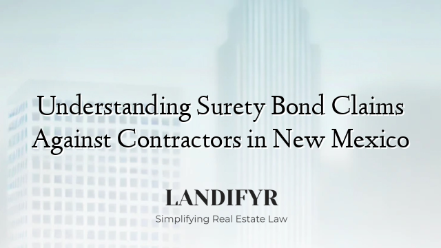 Understanding Surety Bond Claims Against Contractors in New Mexico