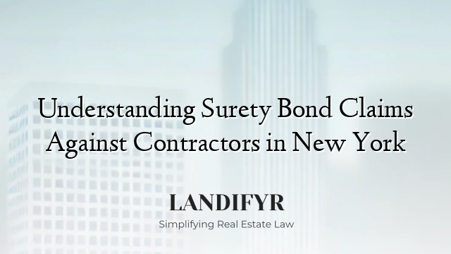 Understanding Surety Bond Claims Against Contractors in New York