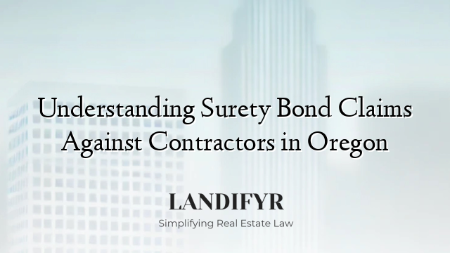 Understanding Surety Bond Claims Against Contractors in Oregon