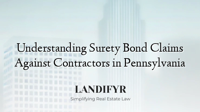 Understanding Surety Bond Claims Against Contractors in Pennsylvania