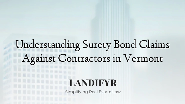 Understanding Surety Bond Claims Against Contractors in Vermont