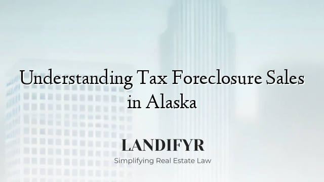 Understanding Tax Foreclosure Sales in Alaska