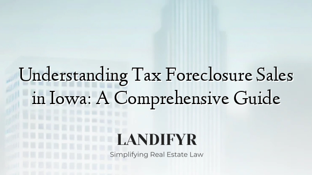 Understanding Tax Foreclosure Sales in Iowa: A Comprehensive Guide