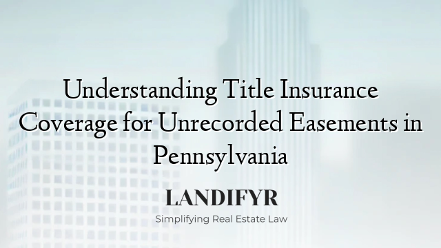 Understanding Title Insurance Coverage for Unrecorded Easements in Pennsylvania