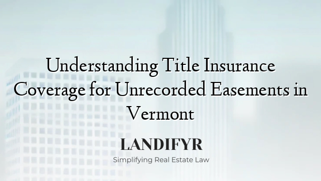 Understanding Title Insurance Coverage for Unrecorded Easements in Vermont