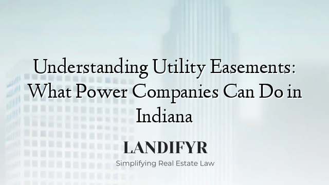 Understanding Utility Easements: What Power Companies Can Do in Indiana