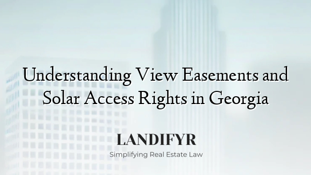 Understanding View Easements and Solar Access Rights in Georgia