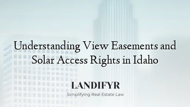 Understanding View Easements and Solar Access Rights in Idaho