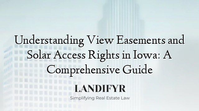 Understanding View Easements and Solar Access Rights in Iowa: A Comprehensive Guide