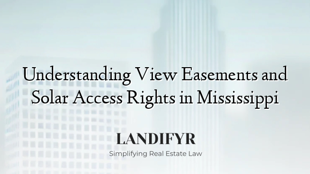 Understanding View Easements and Solar Access Rights in Mississippi