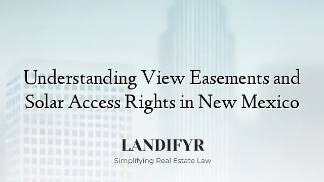Understanding View Easements and Solar Access Rights in New Mexico