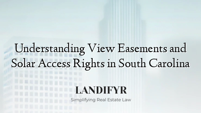 Understanding View Easements and Solar Access Rights in South Carolina