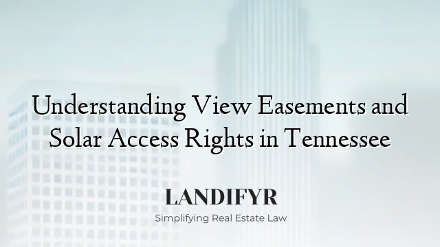 Understanding View Easements and Solar Access Rights in Tennessee