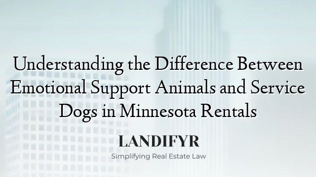 Understanding the Difference Between Emotional Support Animals and Service Dogs in Minnesota Rentals