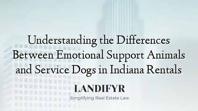 Understanding the Differences Between Emotional Support Animals and Service Dogs in Indiana Rentals