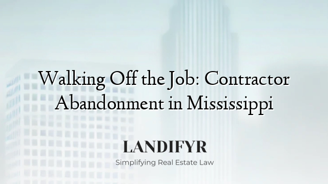 Walking Off the Job: Contractor Abandonment in Mississippi