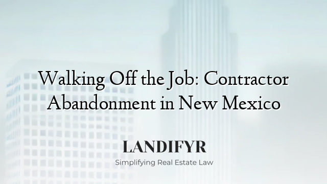 Walking Off the Job: Contractor Abandonment in New Mexico