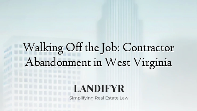 Walking Off the Job: Contractor Abandonment in West Virginia
