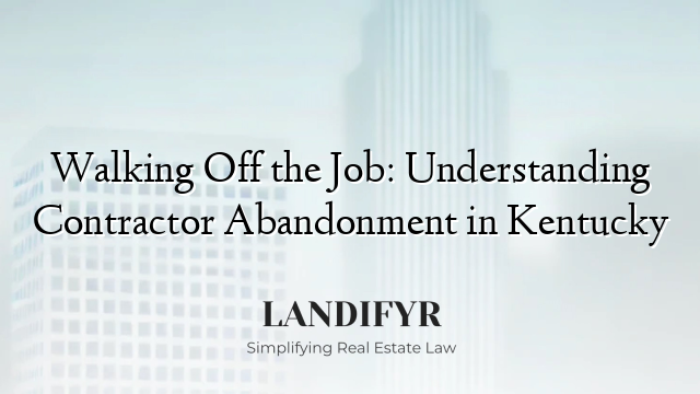 Walking Off the Job: Understanding Contractor Abandonment in Kentucky