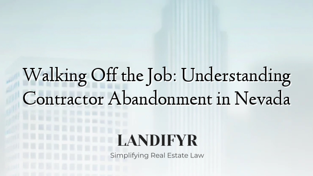 Walking Off the Job: Understanding Contractor Abandonment in Nevada