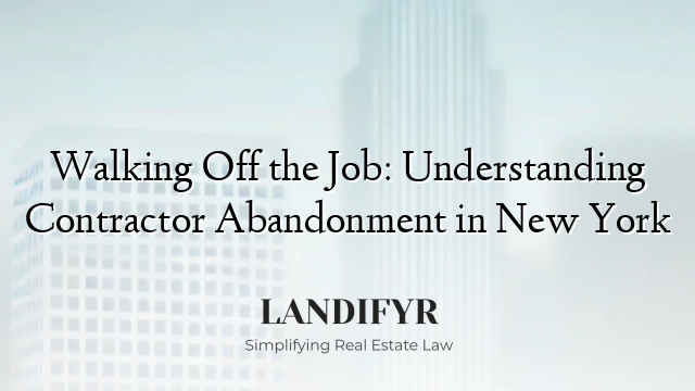 Walking Off the Job: Understanding Contractor Abandonment in New York