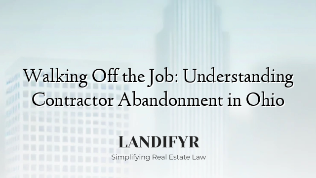 Walking Off the Job: Understanding Contractor Abandonment in Ohio