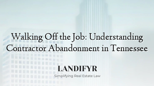 Walking Off the Job: Understanding Contractor Abandonment in Tennessee