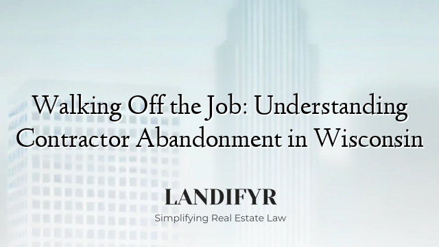 Walking Off the Job: Understanding Contractor Abandonment in Wisconsin