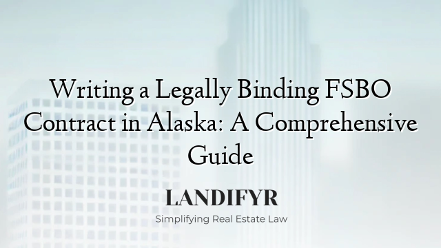 Writing a Legally Binding FSBO Contract in Alaska: A Comprehensive Guide