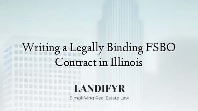 Writing a Legally Binding FSBO Contract in Illinois