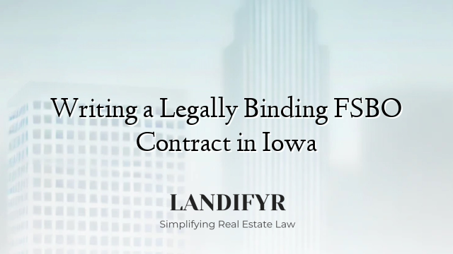 Writing a Legally Binding FSBO Contract in Iowa