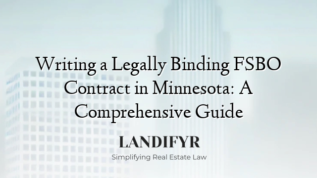Writing a Legally Binding FSBO Contract in Minnesota: A Comprehensive Guide