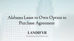 Alabama Lease to Own Option to Purchase Agreement