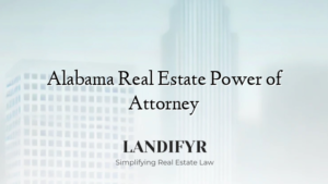 Alabama Real Estate Power of Attorney