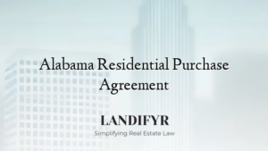 Alabama Residential Purchase Agreement