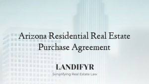 Arizona Residential Real Estate Purchase Agreement
