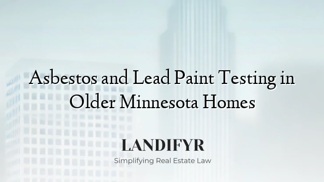 Asbestos and Lead Paint Testing in Older Minnesota Homes