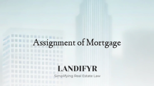 Assignment of Mortgage