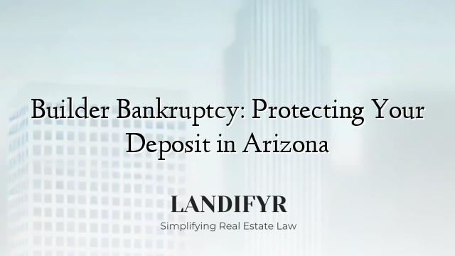 Builder Bankruptcy: Protecting Your Deposit in Arizona