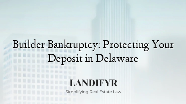 Builder Bankruptcy: Protecting Your Deposit in Delaware