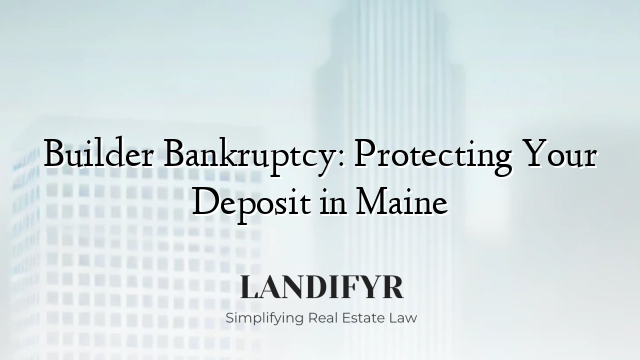 Builder Bankruptcy: Protecting Your Deposit in Maine