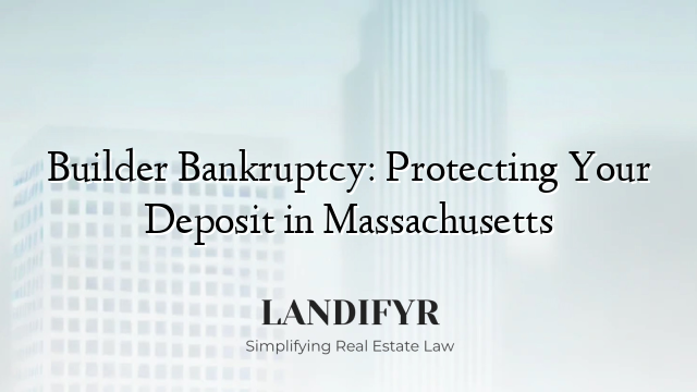 Builder Bankruptcy: Protecting Your Deposit in Massachusetts