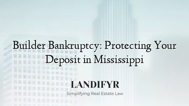 Builder Bankruptcy: Protecting Your Deposit in Mississippi