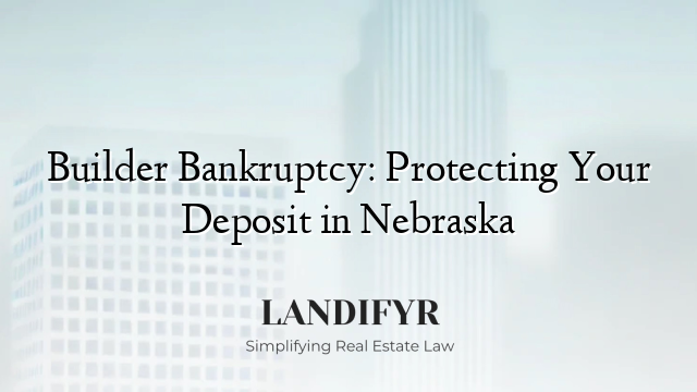 Builder Bankruptcy: Protecting Your Deposit in Nebraska