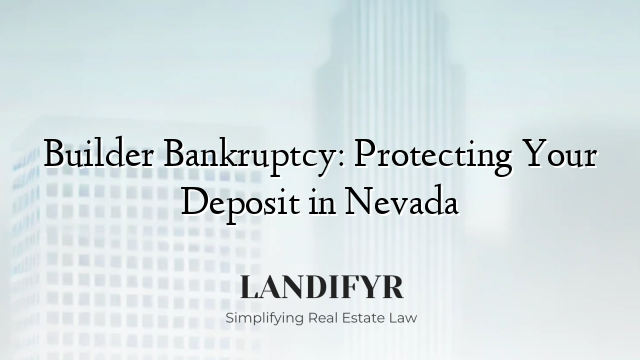 Builder Bankruptcy: Protecting Your Deposit in Nevada