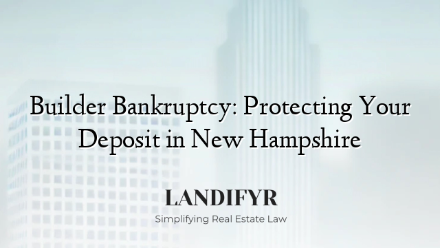 Builder Bankruptcy: Protecting Your Deposit in New Hampshire