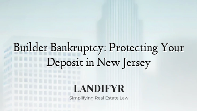 Builder Bankruptcy: Protecting Your Deposit in New Jersey