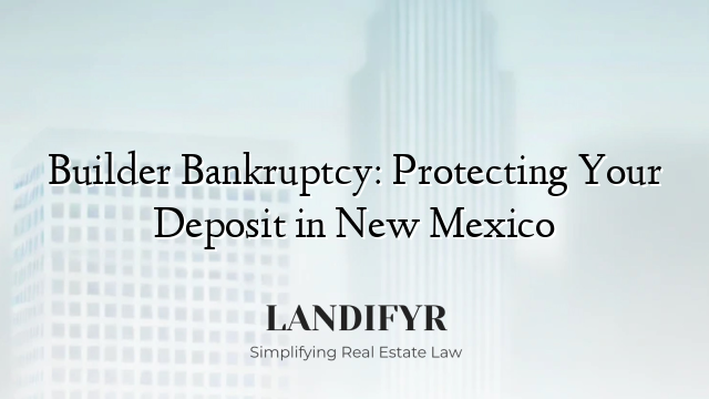 Builder Bankruptcy: Protecting Your Deposit in New Mexico