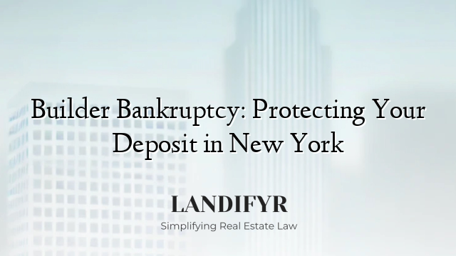 Builder Bankruptcy: Protecting Your Deposit in New York